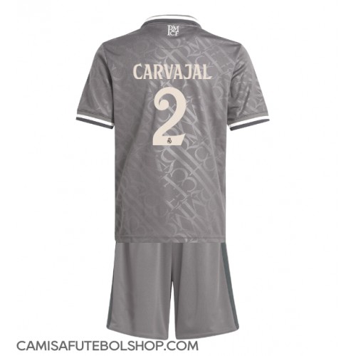 Camisa de time de futebol Real Madrid Daniel Carvajal #2 Replicas 3º Equipamento Infantil 2024-25 Manga Curta (+ Calças curtas)